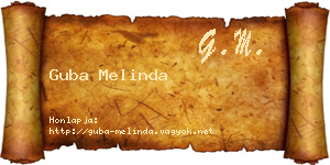 Guba Melinda névjegykártya