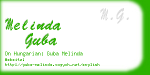 melinda guba business card